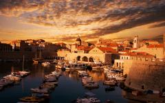 Dubrovnik at sunset.