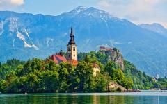 Lake Bled in Slovenia.