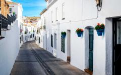 spain andalusia street of white houses