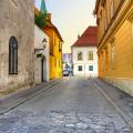 A street in the old town of Zagreb, Croatia. 