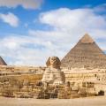 The Pyramids of Giza. 
