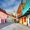 Colorful streets of Zagreb, Croatia.