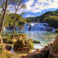 Krka waterfalls in Krka National Park.