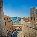 Old city walls in Dubrovnik, Croatia.