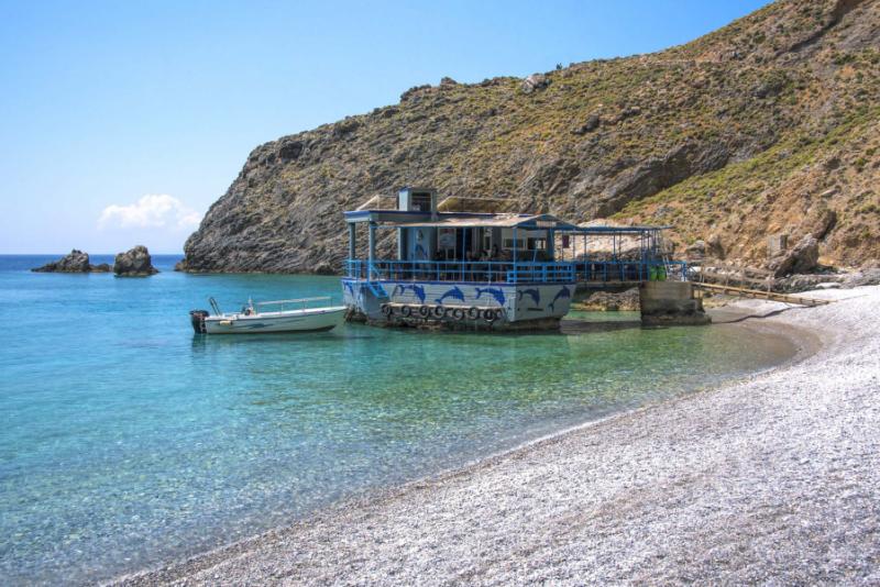 Beachbar. Crete, Greece. Credit: Brian Tan.