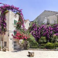 Flower filled patio in Split, Croatia.